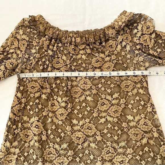 Pat Dahnke Small Floral Lace Mini DRESS Boho Western - Picture 8 of 10